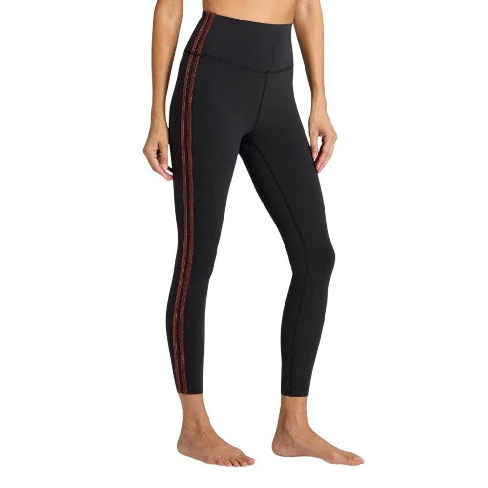 All in Motion Women's Black Piped Everyday Soft High Rise 7/8โ Leggings Size XL